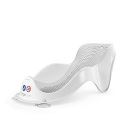 Angelcare Ergonomiczna poduszka łazienkowa do wanny dla niemowląt Light Grey, przyjemnie miękka powierzchnia do leżenia, możliwość zawieszenia