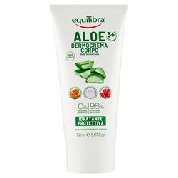 Equilibra Corpo, Aloe 3+ Dermocrema Corpo, Crema Corpo Idratante a Base di Aloe Vera, Svolge un'Azione Lenitiva, Tonificante, Protettiva e Rinfrescante sulla Pelle del Corpo, 150 ml