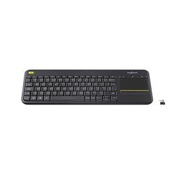 Logitech K400 PLUS Tastiera Wireless, Layout Svizzero Qwertz, Nero