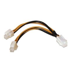 4-pinowy kabel zasilający H-4 + 4-pinowy M 15 cm, idealny do podłączania elementów elektrycznych w celu zapewnienia stabilnego źródła zasilania.