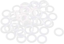 Ateliers28 - Set of 10 Plastic Rings for Crystal, Diameter 7, White Color, T10016120, One Size