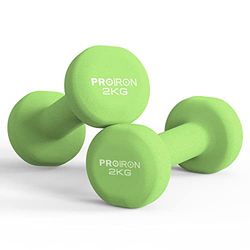 PROIRON Neopreen Halter，Gewichten，2kg 2 in 1,Proiron haltergewichten van neopreen,haltergewichten,fitness bij spiervorming