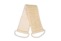 Eco Bath London Natural Bamboo and Cotton Back Strap - 100% Natural Exfoliating Back Scrubber with Handles for Smooth and Radiant Skin, Eco-Friendly Bath Strap for Back