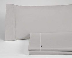 Juego de sábanas liso color plomo - Cama de 105 (3 stuks) -50% katoen / 50% polyester - 144 hilos, gramage: 115