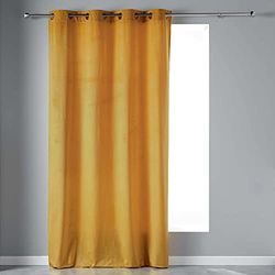 Douceur d'Interieur 140 x 280 cm Eyelet Curtain, Yellow