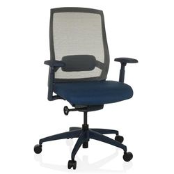 hjh OFFICE Professionele bureaustoel COLORE stof/netstof Blauw