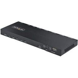 StarTech.com 4 Port HDMI Splitter, 4K 60Hz HDMI 2.0 Video, 4K HDMI Splitter met Ingebouwde Scaler, 1x4 HDMI Splitter, 3.5mm/Optische Audio Poort, HDMI Audio Video Splitter (HDMI-SPLITTER-44K60S)