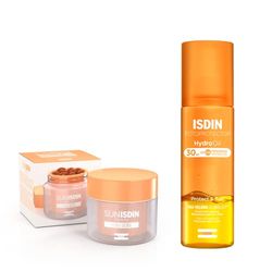 SunISDIN Cápsulas Orales, Vitamina D, Complemento Alimenticio que Contribuye a Preparar la Piel para la Exposición Solar, 30 Unidades+Fotoprotector ISDIN HydroOil SPF 30
