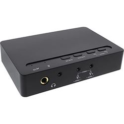 InLine 66670b USB 2.0 Sound Box 7.1 Bit, 48 kHz avec câble Toslink vers Toslink in/Out