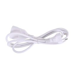 Cable alargador 3G, 2 x 1,0 ㎟, 1,5 m, Blanco, Ideal para Extender Conexiones eléctricas y Dispositivos en entornos domésticos o industriales.