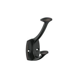 Amerock Vicinity Traditional Double Prong Oil Rubbed Bronze Decorative Wall Hook for Hanging