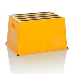 hjh OFFICE Tabouret marchepied TIO-E1 antidérapant pour la Maison et Le Bureau, Dimensions (H x L x P): 31 x 52,5 x 37,5 cm, 830118, Jaune