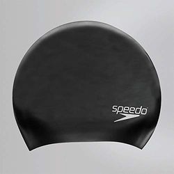 Speedo Long Hair Cap gorro de natação unissexo para adulto, preto, tamanho único