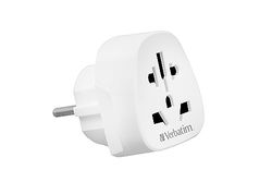 Verbatim World-to-Europe WTEU‑02 Adaptateur de Voyage pour Prise européenne, Prise européenne dans Le Monde Entier, Adaptateur pour Prise USA, Royaume-Uni, Angleterre et Australie 100-250 V