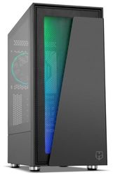 Boîtier ATX Semi-Tour Noir avec ARGB et USB 3.0, idéal pour Montage d'ordinateur et optimisation du Refroidissement.