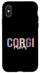 Carcasa para iPhone X/XS Corgi Mom, amante de los perros