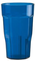 Piazza 505907 - Vaso de plástico brillante (capacidad 360 ml), color azul