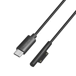 LogiLink PA0224 - USB-C™ naar Microsoft Surface (Surface Book, Surface Laptop en Surface Pro Series) oplaadkabel PD (PowerDelivery), zwart