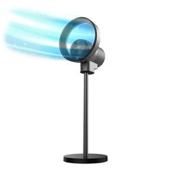 Cecotec TotalPure MoonStyle Dark 2-in-1 ventilator en luchtreiniger, 35 W, bladeless-technologie, wifi-bediening, led-display, tot 120 graden oscillatie, timer