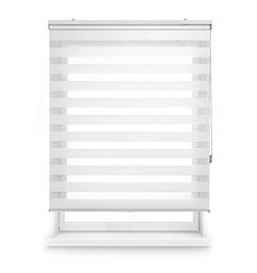 Estoralis - Shae Estore de rolo duplo tecido, noite e dia, branco quebrado, 145 x 175 cm