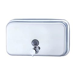 Jofel - Distributeur de savon mural, rechargeable avec savon liquide de 1L, Distributeur horizontal de savon pour la salle de bains, valve anti-goutte et anti-corrosion, Classic ALL1003B