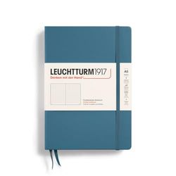 LEUCHTTURM1917 363334 Carnet de notes Medium (A5), Couverture rigide, 251 pages numérotées, Stone Blue, pointillé