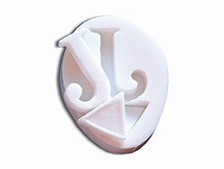 Silikomart 71.192.00.0096 - Molde de Silicona para Pasta de azúcar SLK092 Letra J en Color Blanco