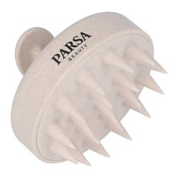 PARSA Beauty Nature Love Spazzola per shampoo beige con paglia di grano – Spazzola per massaggio del cuoio capelluto ecologica per una pulizia delicata, riduzione della forfora e crescita dei capelli