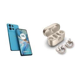 Moto G75 8+256 Aqua Blue and Moto buds loop w/crystals by Swarovski