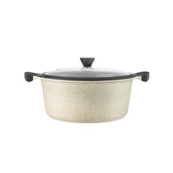 LAGUIOLE, Forno olandese da 24 cm, modello Jade, alluminio con rivestimento ceramico antiaderente, coperchio in vetro, compatibile con tutte le fonti di calore, capacità 4,3 L, Verde