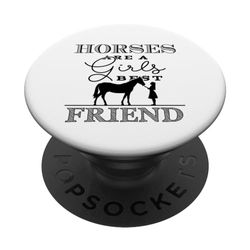 Horses are a girl's best friend PopSockets Swappable PopGrip
