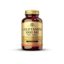 Solgar L-Glutamine 1000 mg Tablets - Pack of 60 - Supports Muscle Function - For Active Lifestyles - Great Addition to Whey Powder - Vegan