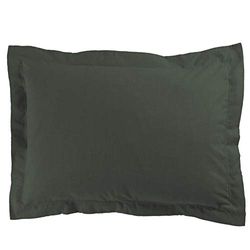 douceur d'Intérieur Funda de Almohada con Volante Plano (50 x 70 cm), Color Caqui