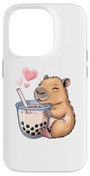 Capybara Bubble Tea Lovely Cute Capyboba Boba Milk Tea Case for iPhone 14 Pro