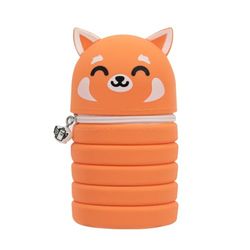 Mr. Wonderful - Uitbreidbaar etui - Panda Roux - Pennenetui van siliconen - Uitschuifbaar - met ritssluiting, Meerkleurig, M, Pencil Case