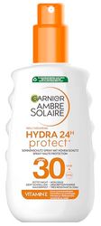 Garnier Ambre Solaire Hydra Protect+ - Latte solare 24h SPF 30, protezione dai raggi UVA e UVB, con vitamina C, 150 ml