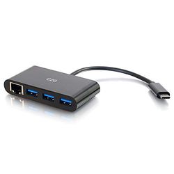 C2G 82406 hub & concentrateur USB 3.0 (3.1 Gen 1) Type-C 5000 Mbit/s Noir - Hubs & concentrateurs (USB 3.0 (3.1 Gen 1) Type-C, RJ-45,USB 3.0 (3.1 Gen 1) Type-A, 5000 Mbit/s, Noir, PVC, RoHS, CE)