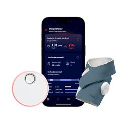 Owlet Dream Sock® - Système de Surveillance Intelligent pour bébé - Suivi en Direct de la fréquence cardique et de l'oxygène du Nourrisson - Bedtime Blue