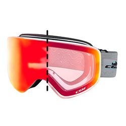 CGM Maschera da sci 781A MAG Bianco|Fotocromatica IRIDIUM PLUS Rossa S1-S3 (8%-80%)