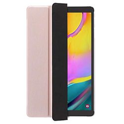 Hama Funda para Samsung Galaxy Tab A7 de 10.4 pulgadas 2020 (funda con tapa, funda protectora con tapa de soporte, cubierta magnética trasera transparente con encendido y apagado automático), oro rosa