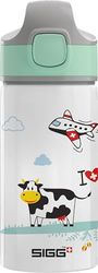 SIGG - Aluminium drinkfles voor kinderen - I love Switzerland - met rietje - lekvrij - vederlicht - BPA-vrij - Climatepartner gecertificeerd - school & sport - I love Switzerland - 0,4 l