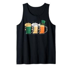 Divertente tazza da birra con trifoglio con bandiera irlandese per il giorno di San Patrizio Canotta