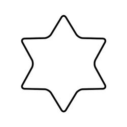 ORIGINAL KAISER Cookie Cutters Molde para bolachas em forma de estrela de 6 pontas 8 cm, aço inoxidável