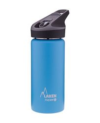 Laken Jannu thermische waterfles met vacuümisolatie met dubbele roestvrijstalen wand 18/8. Tot 24 uur koud, lichtblauw, 500 ml