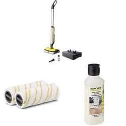 Kärcher - Set Speciale Parquet: Lavapavimenti FC 7 Cordless + Due Coppie di Rulli di ricambio + Detergente per pavimenti in parquet da 500ml