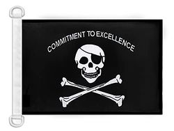 AZ FLAG Piratenvlag Commitment to Excellence 45 x 30 cm