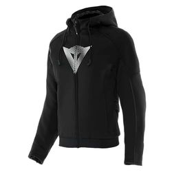 Dainese - Daemon-X Safety Hoodie Full Zip Wmn, Sweatshirt with Zip and Hood, Plush Inner Lining, Women, Black, 44