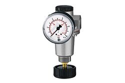 RIEGLER 100810-637.20 B drukregelaar »standaard«, incl. manometer, BG 1, G 3/8, 0,2-6 bar, 1 stuk