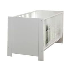 trendteam smart living 1553-620-01 Chambre Bébé Création Olivia Lit Bébé Blanc, LxHxP 78x83x143 cm