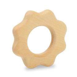 GRÜNSPECHT Naturprodukte 570-V5 - Agarrador de madera (40 g), diseño de flor, color beige